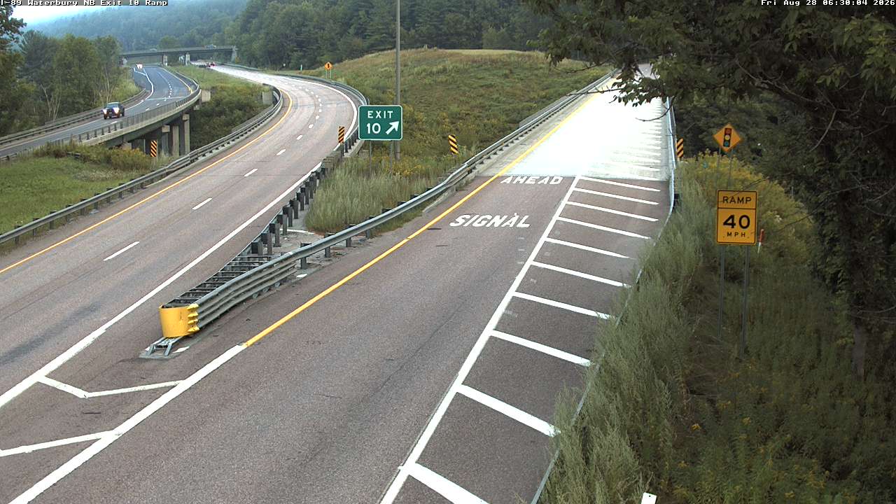 WATERBURY 1-89 Exit 10 North road camera
