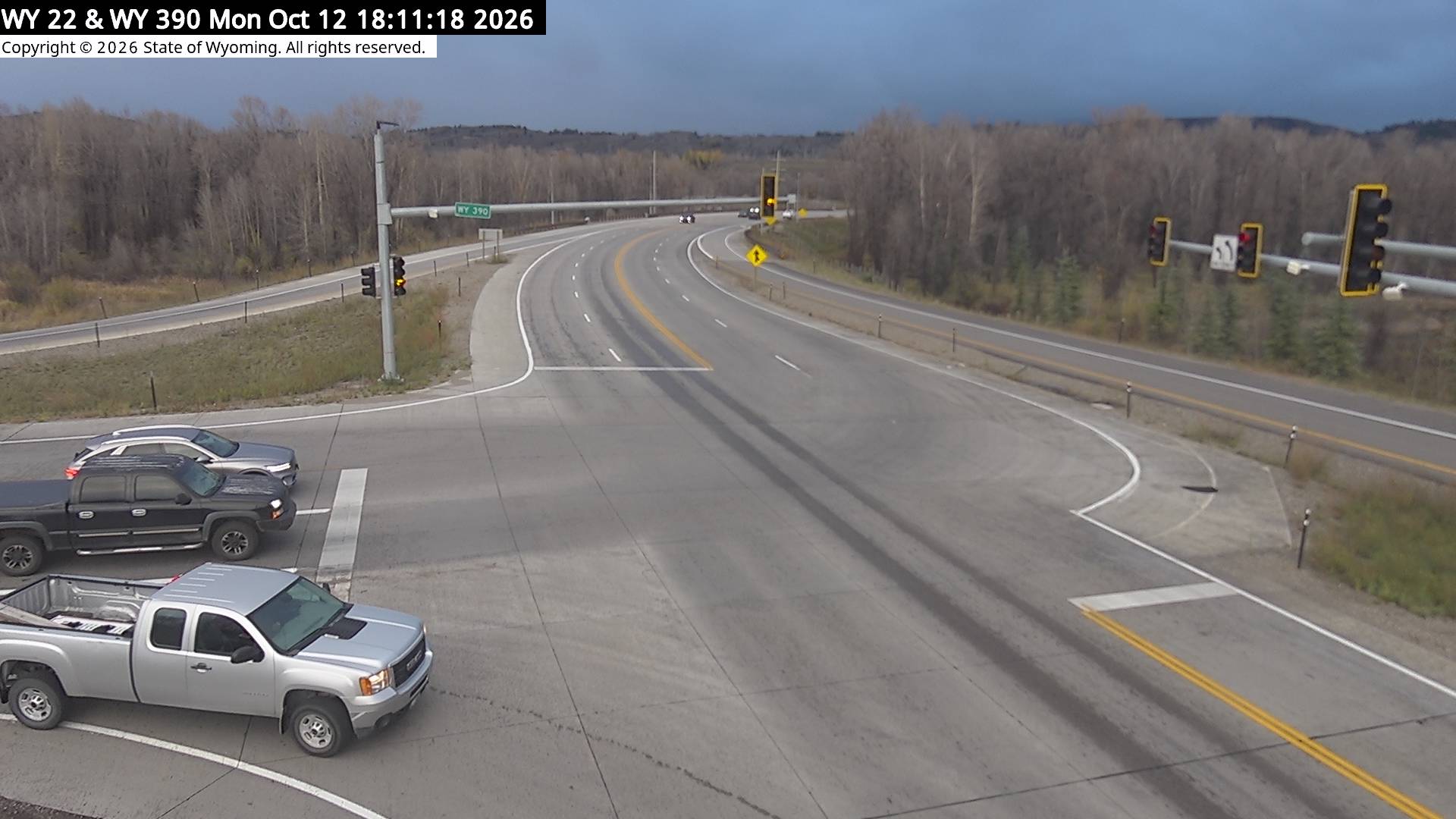 WYO 22 / WYO 390 Junction — Intersection road camera