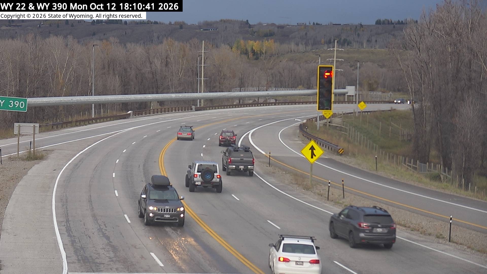 WYO 22 / WYO 390 Junction — WYO 390 road camera